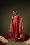 Rust Colour Rayon Printed Kurti With Pant Dupatta Bulk Orders In India Aaradhna 2047
